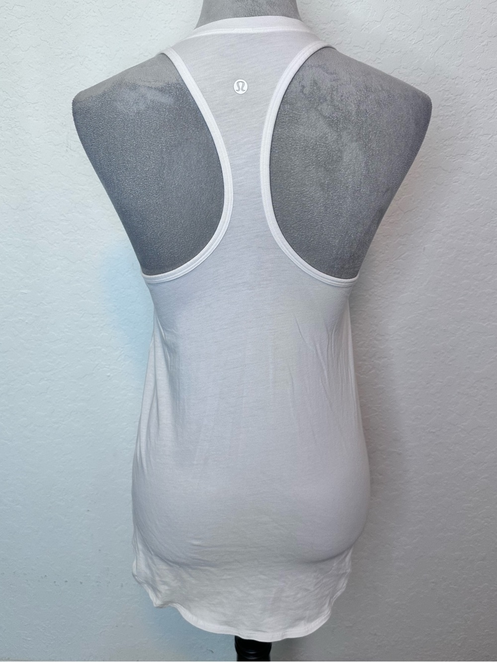 Lululemon Yogi Racer Tank Misty Stripe Burnout White Pocket Racerback